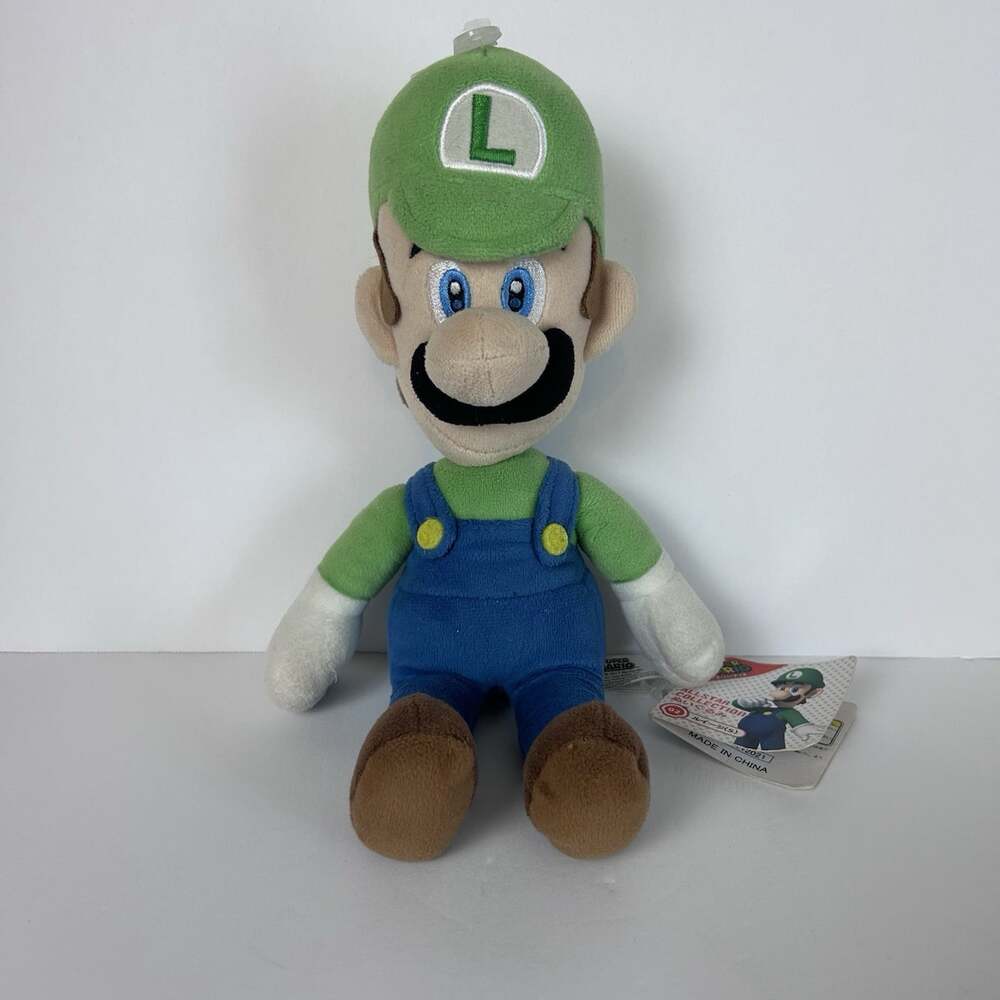 Super Mario Bros Luigi Plush Stuffed Toy Doll Nintendo Tokyo Japan 11” With Tags